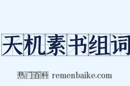 天机素书组词是什么意思的图片